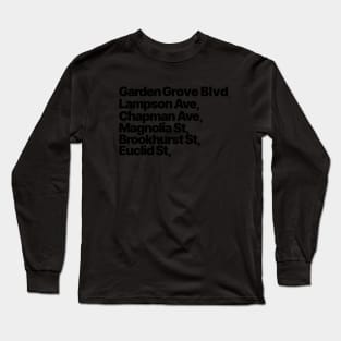 We took a trip to Garden Grove (Black) Long Sleeve T-Shirt